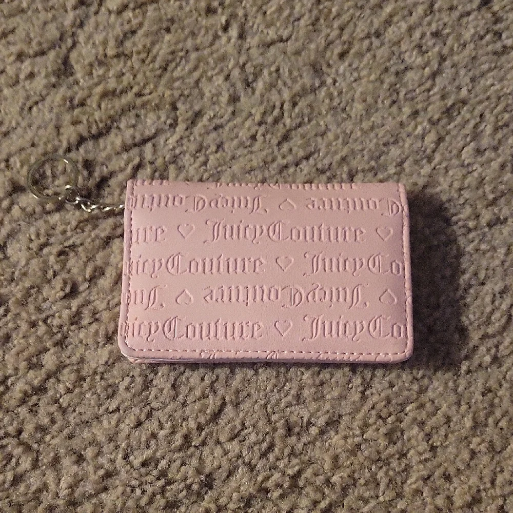 Juicy Couture Pink Embossed Card Holder Wallet